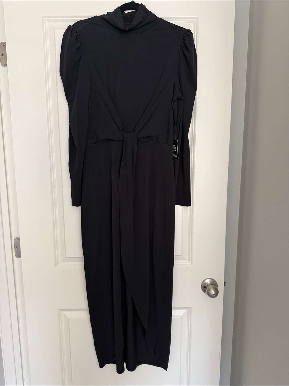 Express Black Long-Sleeve Maxi Dress